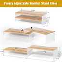 YGYQZ Adjustable Monitor Stand Riser, 9.4" ×19.3" Dual Monitor Desk Stand