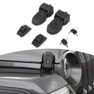 RT-TCZ for Jeep JL OEM Hood Latches Catch Locking with Key for Jeep Wrangler JL JLU 2018-Present for Gladiator JT 2020-Present Original Factory Black 2pcs