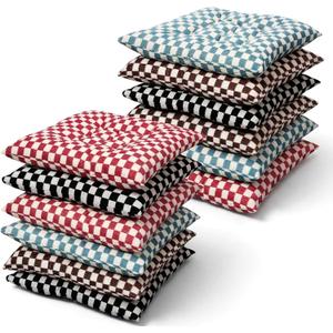 Geetery 12 Pcs Large Floor Pillows Gift Bulk Square Seating Cushion 15.7'', 15.75 x 15.75 x 3.54 inches