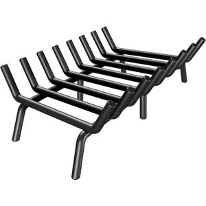 SUZLON Fireplace Grate 30 inch 8 Bar Fireplace Log Grate Heavy Duty Solid Steel Indoor Chimney Hearth with 6 Enhanced Stability Legs Kindling Tools Pit Wood Stove Firewood Burning Rack Holder