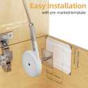 1 Pack Toy Box Hinges Soft Close Hinges for Wooden Box, Smooth Close Lid Support Kit, with Easy Installation Template, 105 Degree Open Angle