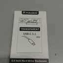 POSUGEAR 2.5'' External Hard Drive Enclosure, 6Gbps USB C 3.1 Gen 2 to SATA III Tool-Free Clear External Hard Drive Case for 7mm/9.5mm 2.5 inch SSD HDD with UASP Compatible with WD Toshiba Samsung PS4