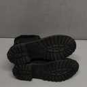 SERNIAL Womens Winter Snow Boots Fur Lined Ankle Boots White Black Side Zipper Booties, Size 37