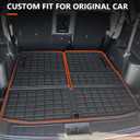 powoq Cargo Mat Compatible with 2022 2023 2024 2025 Mitsubishi Outlander 7-Seat Trunk Mat Backrest Mat Cargo Liner Replacement for 2022-2025 Mitsubishi Outlander Accessories(Trunk Mat+Backrest Mat)