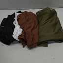 Neer 3 Pack Men's Baggy Capri Pants Plus Size Below Knee Casual 3/4 Shorts Big and Tall Summer Drawstring Pants with Pockets, Medium (Black, Brown, Army Green)