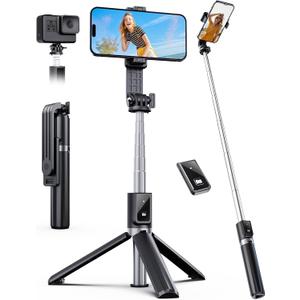 Selfie Stick Tripod with Remote, Extendable 360 Rotatable Selfie Stick, 41.7" Phone Tripod Stand for Cell Phone Filming Compatible with iPhone Samsung Android Smartphone Gopro