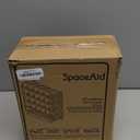 SpaceAid Pull Out Spice Rack Organizer with 20 Jars, Heavy Duty Slide Out Seasoning Organizer for Kitchen Cabinets, with 801 Labels and Chalk Marker, Left Facing