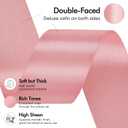 MEEDEE Blush Satin Ribbon 1-1/2 Inch Blush Pink Ribbon Lux Double Faced Satin Ribbons by 50 Yards Polyester Satin Ribbons for Crafts, Weddings, Flower Bouquet, Holiday Decorating