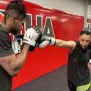 Starpro Boxing Mitts - Punch Mitts Training Hand Pads for Men Women with Secure Hook & Loop MMA Muay Thai (Standard, Black/White)