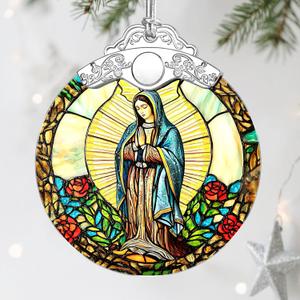 Stained Glass Religious Ornament, Christian Christmas Decorations, Christmas Ornaments for Tree, Catholic Home Decor, Religious Gifts, Faith Gifts for Christian, Gift Ideas & Xmas Gift