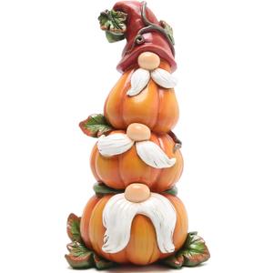 Hodao Fall Thanksgiving Stack Gnome Pumpkin Table Decorations Indoor Creative Thanksgiving centerpieces for Tables