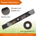GX22151 Mower Blades for John Dee re 42" Deck, GY20850 Mulching Blades for JD 102 115 125 135 D100 D110 D125 D130 Lawn Tractor, Replace AM141033 AM137333, 2 Pack