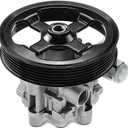 YHTAUTO Power Steering Pump with Pulley Replacement for Jeep Compass Patriot 2007-2017, Dodge Caliber 2007-2012 l4 2.0L 2.4L 1.8L, Power Assist Pump