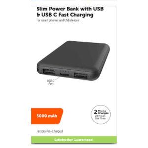 CellCandy Fast Charging Power With USB 5000 MAh