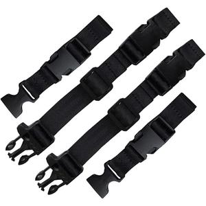 2 pack Nylon Universal Backpack Chest Strap-3/4 Inch Webbing Chest Belt-Adjustable Backpack Sternum Strap (Black)