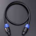 Professional OFC Speakon to Speakon Speaker Cables,3M/10 Feet, 13 Gauge, 2 Conductor, Male to Male, 3M(9.9FT)