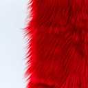 Faux Fur Fabric for Crafts, Gnomes, Animal Costumes, Cushions, Decorations Red 20x20in