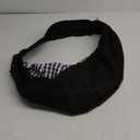 Dog Carrier Sling - Reversible Puppy Carrier Purse with Storage Pocket, Hand-Free Dog Sling Carrier for Carry Small Dogs and Cats, Travel Safety Harness, Dog and Cat Harness(Black)