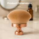 Kabuki Self Tanner Brush Round Dome Blending Brush for Face & Body, Palm-Grip Applicator for Smooth, Streak-Free Tan | Soft Synthetic Bristles, Washable & Reusable (Gold)
