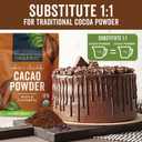 Organic Cacao Powder, Unsweetened, 1 lb (454 g)  Rich Dark Chocolate Flavor, Perfect for Baking, Smoothies & Hot Chocolate  Vegan, Keto, Paleo, Non-GMO & Gluten-Free Cocoa Powder (1 Pound (Pack of 1))