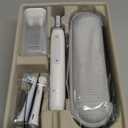 Oral-B iO Deep Clean Rechargeable Electric Toothbrush, White, iO Series 3 Limited, 2 Brush Heads, Travel Case, Pressure Sensor, 3 Cleaning Settings, 2-Minute Timer (1 Count (Pack of 1))