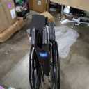 Medline Comfortable Folding Wheelchair with Swing-Back, Desk-Length Arms and Elevating Footrests, 18W x 16D Seat,