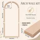 Nuanchu 94 x 29 Inches 3 Set Arch Mdf Board and Batten Wall Panel Kit, 79 x 29 Inch