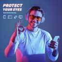 livho High Tech Blue Light Glasses - Advanced 99% Blue Light Blocking Computer Glasses - Anti Eyestrain & UV Glare Protection (*B1 Light Black)