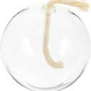 Cabilock Round Clear Glass Oil Lamp Ornament 3.15 Inch Vintage Kerosene Lamp for Indoor Tabletop Home Decor Wedding Party Ambient Lighting