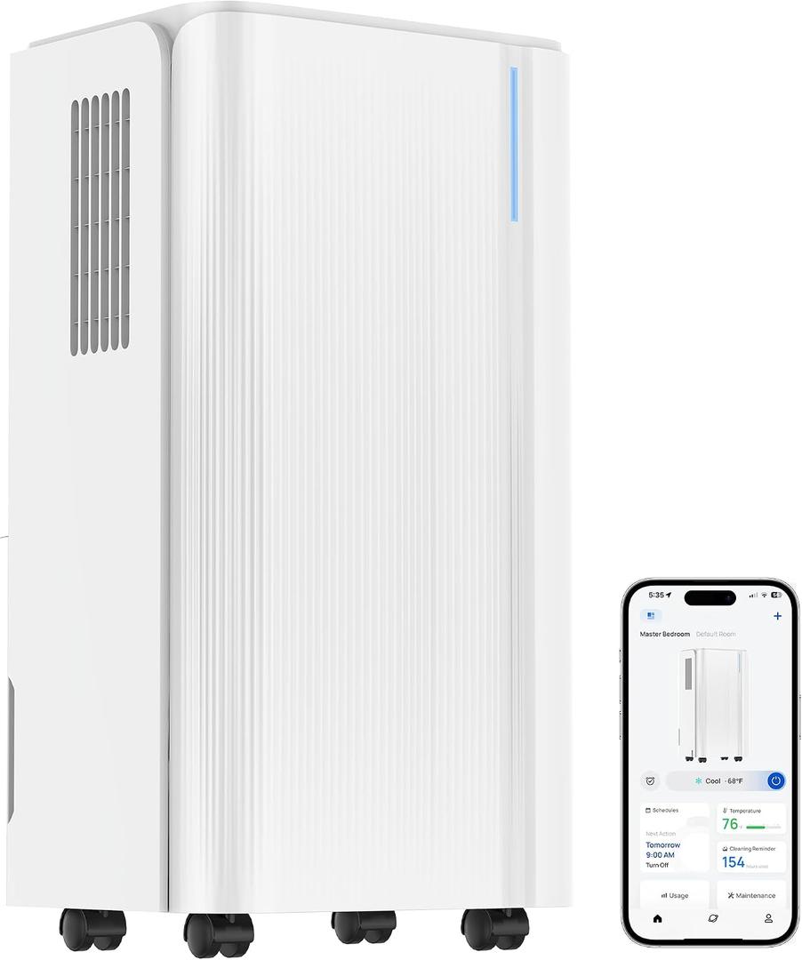 Dehumidifier for Home with Drain Hose, Auto On/Off Cycling for Basement