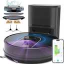 Bagotte Robot Vacuum and Mop Combo, 6000Pa Robotic Vacuum with Mapping, Self-Emptying Station for 90 Days Hands-Free, LiDAR Navigation,Wi-Fi/App/Voice Control, for Carpets&Hard Floors