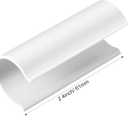 Jetec 32 Pcs PVC Pipe Clips Pool Cover Clamps for Above Ground Pool Greenhouses, Row Covers, Garden, Shelters, Bird Protection, 2.4 Inch Long(for 3/4 Inch PVC Pipe,White)