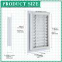 Gisafai 2 Pcs 12" x 18" Gable Vent Aluminum Alloy Wall Vents Shed Attic Window with Screen Return Air Grill with Screws, for Ventilation Exterior Doors Wall House (White)