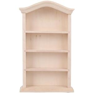 WQAPVHBG 1:12 Miniature Bookcase for Mini Books, 6.2 x 3.7in Dollhouse Bookshelf, Wooden Miniature Bookshelf Decoration as Accessory for Miniature Gardens and Window Displays