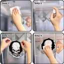 3 x Halloween Window Stickers, 8 Sheets Halloween Skeleton Window Clings Decals for Party Decorations, Scary Hallowmas Stickers Glass Window Home Decor for Indoor Outdoor Party Supplies