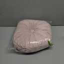 Round Throw Pillow Velvet Handmade Pumpkin Pleated Throw Pillows Cushions Home Decorative Pillows for Couch Sofa Bed Bedroom Living Room Office Decor Chair Cushion (Pink)