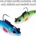 3D Realistic Leaded Soft Fishing Lure  Pre-Rigged Paddle Tail Swimbait for Mandarin Fish, Bass, and More  Sinking Lure for Freshwater & Saltwater3PCS (Blue backed spots)