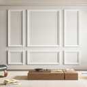 Art3d Pre-Cut Wall Molding Set of 6 pcs, Ready-to-Assemble Wainscoting Panels for Interior Wall Dcor Living Room Bedroom Accent Wall - Installed with Glue, 3 Top 3 Bottom (White: Style 2)