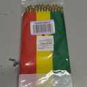 Ghana Flag 12'' x 18'' wood stick - Ghanaian flags 30 x 45 cm - Banner 12x18 in with pole - AZ FLAG