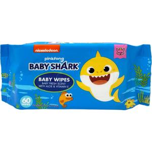 Baby Shark 60ct Baby Wipes with Aloe & Vitamin E - 24 pack