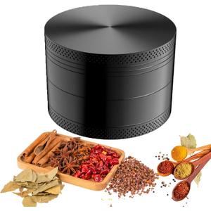 2.5'' Grinder Spice Grinder Kitchen Tools Sharp Teeth for Fine Grinding Black