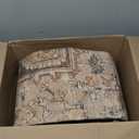 GENIMO 6x9 Area Rugs for Living Room, Machine Washable Non Slip Vintage Rugs, Low Pile Lightweight Chenille Print Rug for Bedroom, Dining Room, Home Office, Rustic Brown