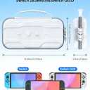 NinjaPlusOX Switch 2 Carrying Case Compatible with Nintendo Switch 2(2025), with 20 Games Cartridges Protective Hard Shell Travel Carrying Case Pouch for Switch 2 Console Accessories, White