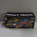 Dwi Dowellin Kids Toys for 3 4 5 6 7 Years Old Boys, 15" Large Tow Truck Toy,Friction Powered Transport Truck Crane Toy with Lights and Sounds,with Roadster,Toddlers Gifts