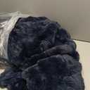 BENVWE Fluffy Faux Fur Throw Blanket for Couch, Soft Plush Thick Cozy Fuzzy Luxury Minky Bubble Blanket for Home Living Room Decor Gift for Women, Navy Blue, 63" x 80", 1100GSM