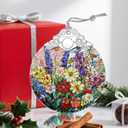Wildflower Christmas Decorations, Christmas Ornaments, Hanging Ornaments for Tree & Xmas Decorations  Holiday Decor, Florist Gift, Gifts for Flower Lover, Gifts for Mom, Grandma