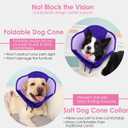AOFITEE Dog Cone - Soft Dog Cone to Stop Licking, Comfy Cones for Dogs After Surgery, Adjustable Dogs Cones Collar Elizabethan Pet E-Collar for Medium Pets, Pet Recovery Collar, Purple Medium (Purple, M)