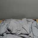 Maple&Stone Queen Comforter Set - 7 Pieces Pintuck Bed in A Bag Queen Pleat Pinch - Comforters Queen Size - Comforter Set with Flat Sheet, Fitted Sheet and Pillowcases & Shams, Grey