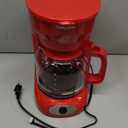 MELLERHOME 12-Cup Red Coffee Maker - Perfect for Home or Office, Borosilicate Carafe, Auto-Off, Reusable Filter, Anti-Drip, Keep-Warm Function, Clear Water Level Window, Red Kitchen Accessories