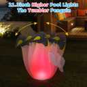 SUPERNIGHT Halloween LED Inflatables Solar Penguin Outdoor Decorations, 2-Pack Solar Light with 16 Color, Yard Wizard Tumbler Toy with Built-in LEDs for Indoor Party Garden Lawn Decor